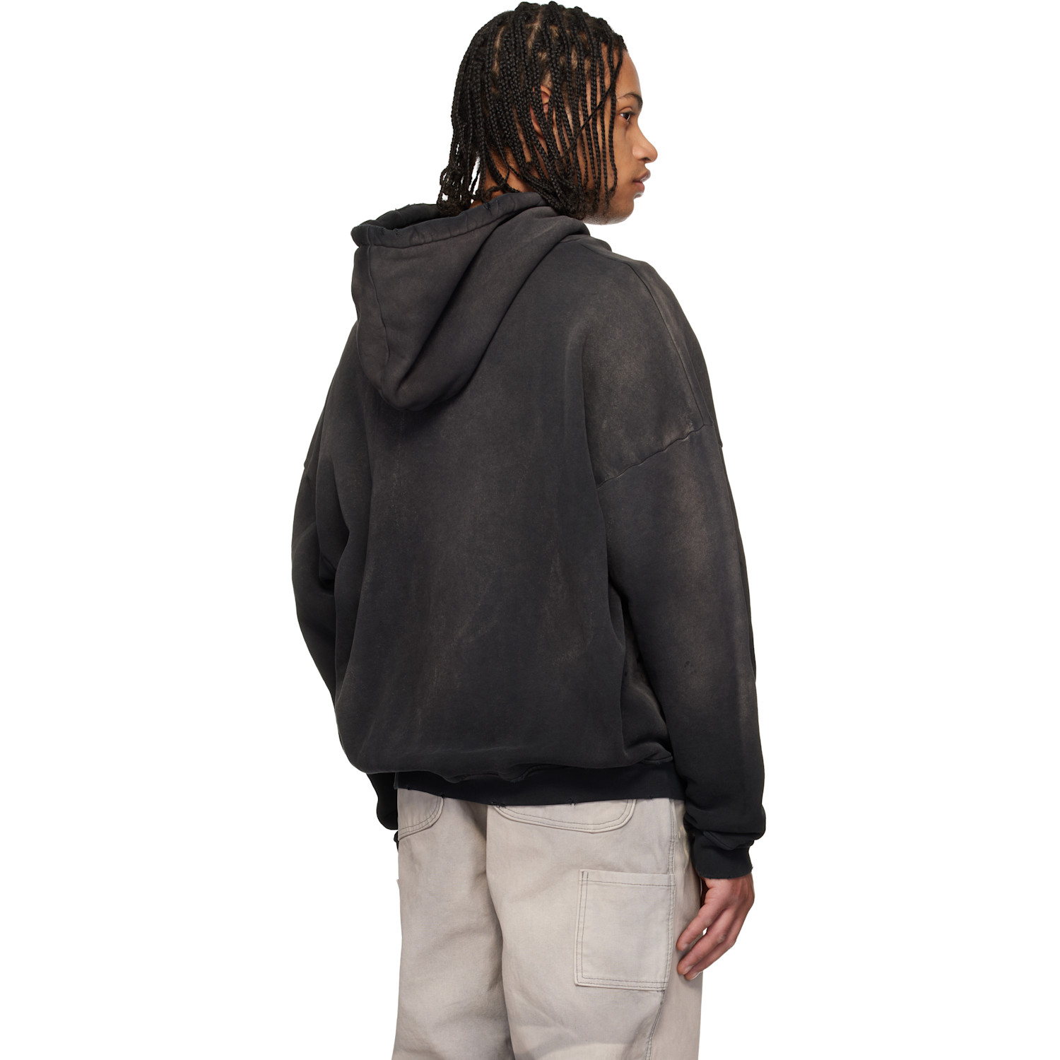  Alexander Digenova Black Rubber Band Hoodie 