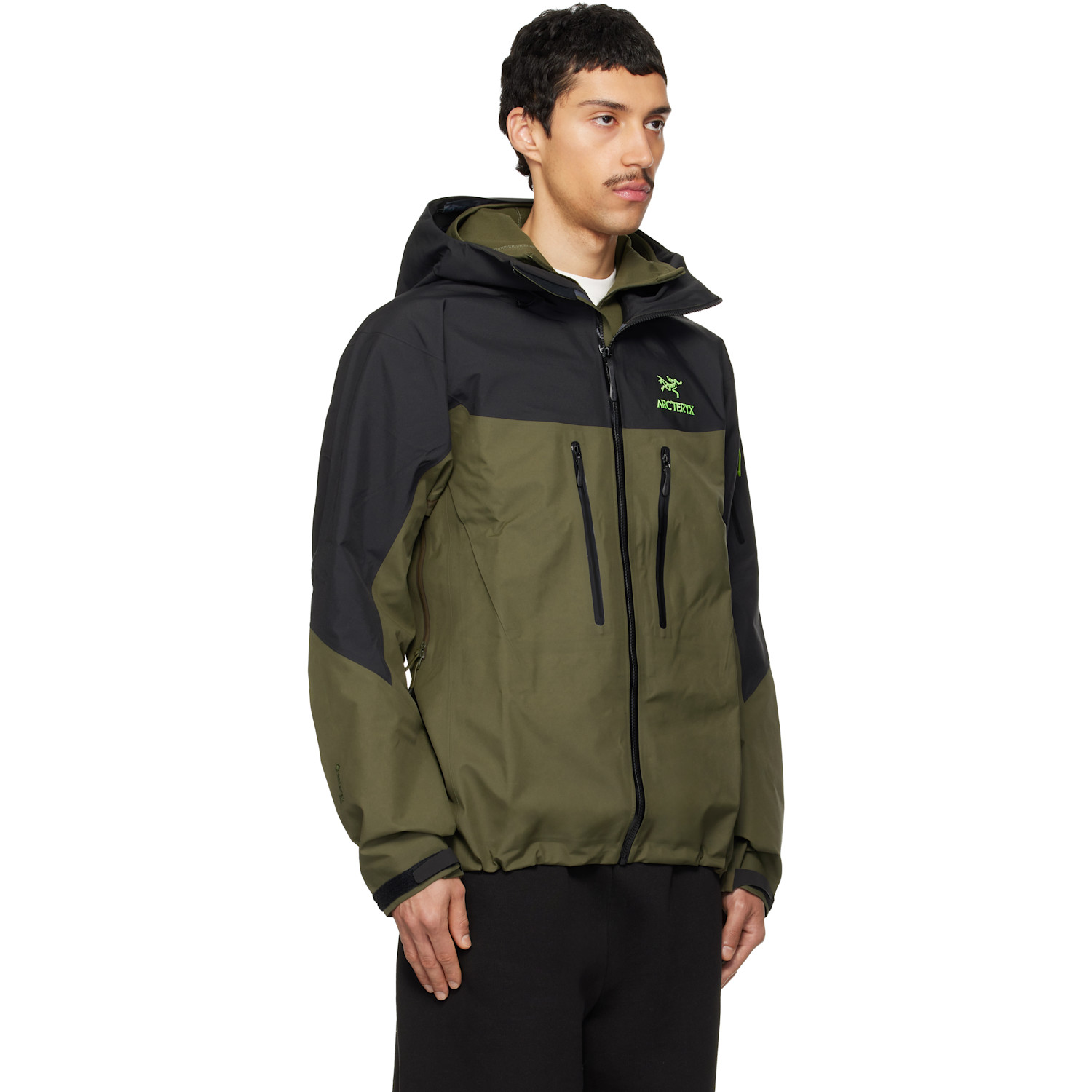  Arc'teryx Black & Green Alpha Sv Jacket 