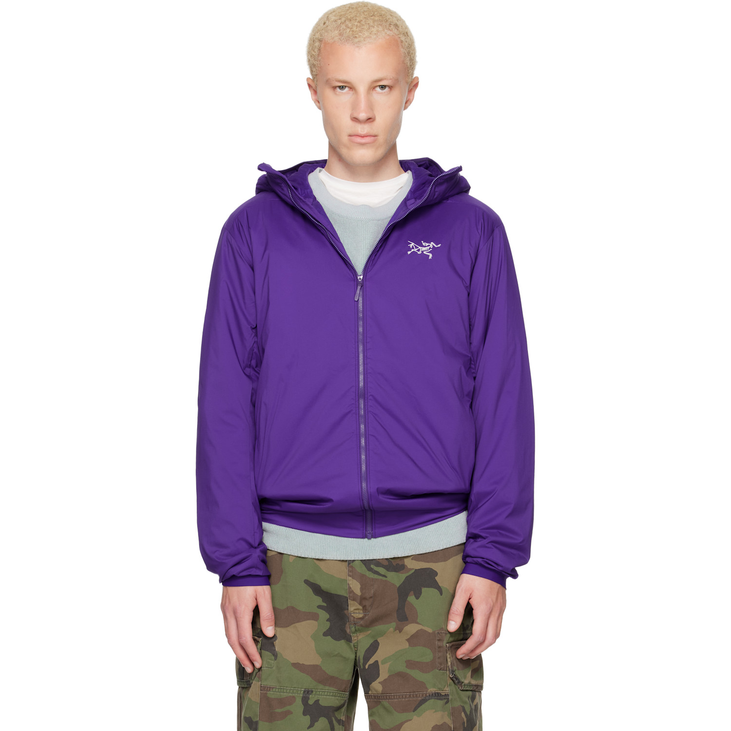 Arc'teryx Purple Atom Hoody Jacket In Pink