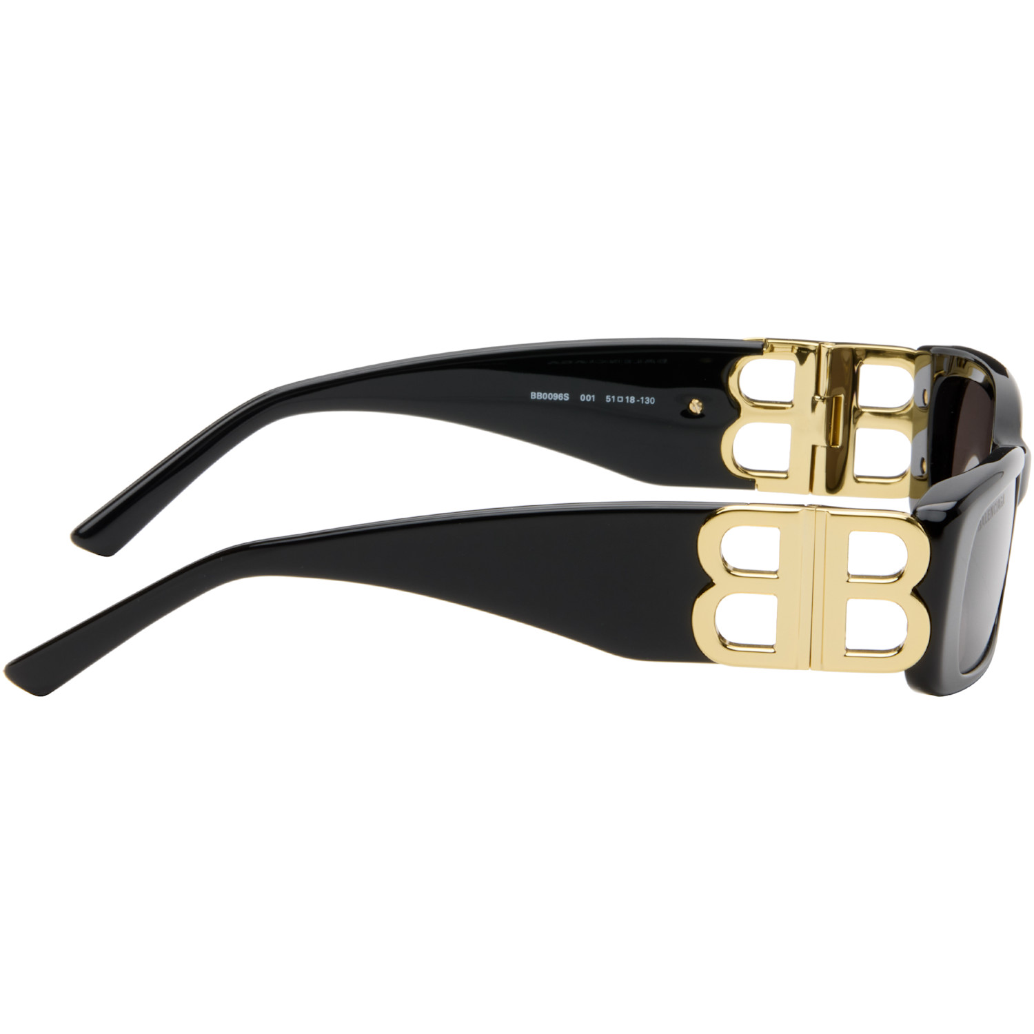  Balenciaga Black Everyday None Rectangular Sunglasses 