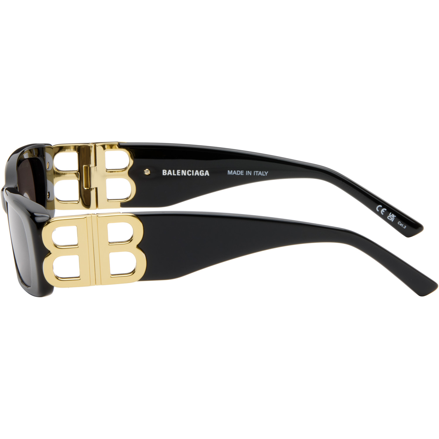  Balenciaga Black Everyday None Rectangular Sunglasses 