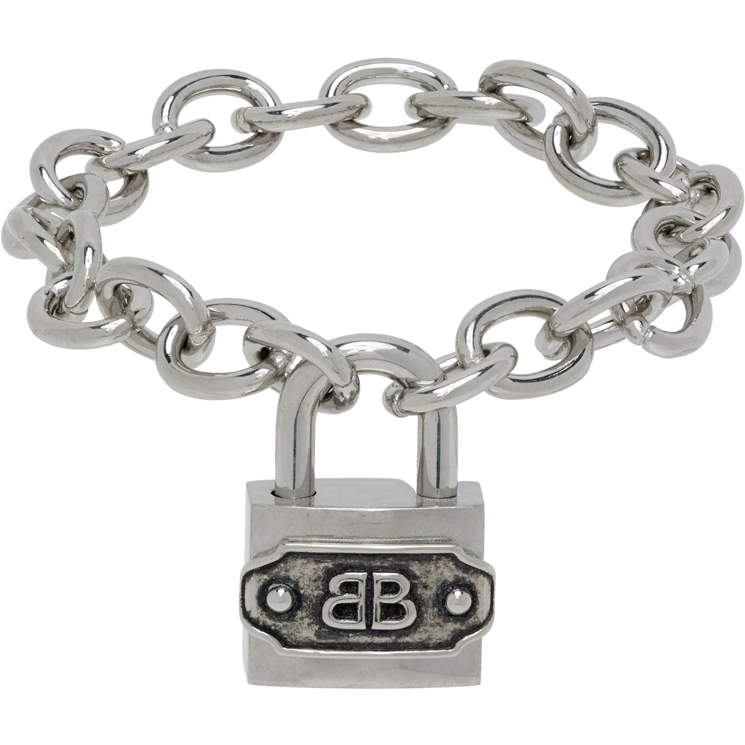 Balenciaga BB Padlock Bracelet