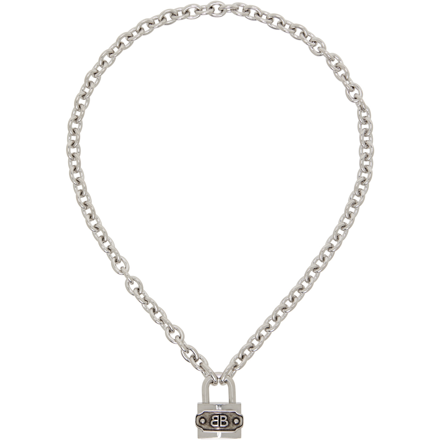 Balenciaga Bb Padlock Necklace