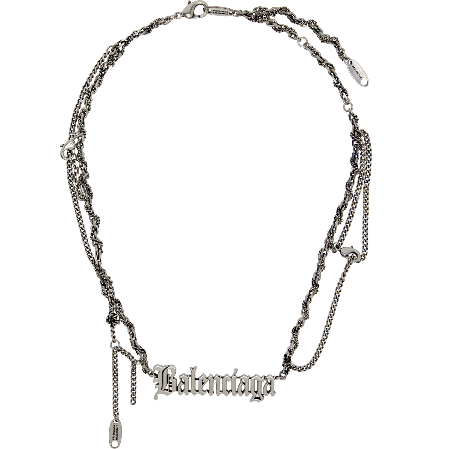 Balenciaga Typo Destroyed Necklace
