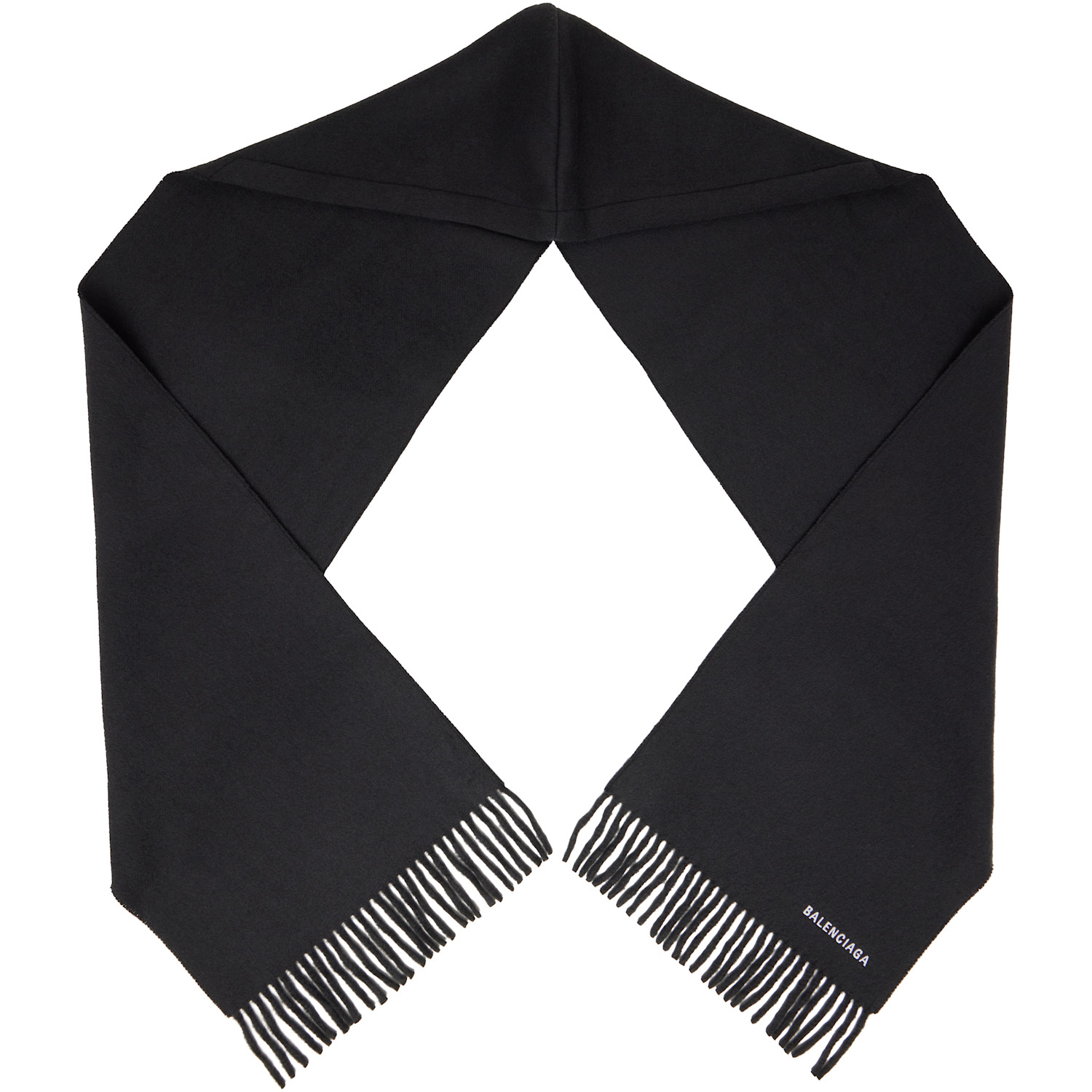 Balenciaga Gray Wool Hooded Scarf