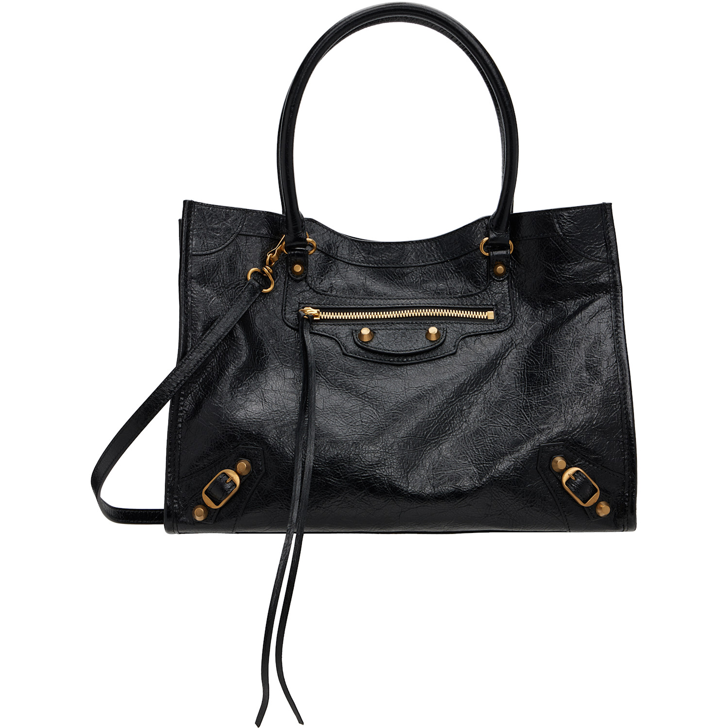 Balenciaga Black 'Le City' Arena Lamb S Tote