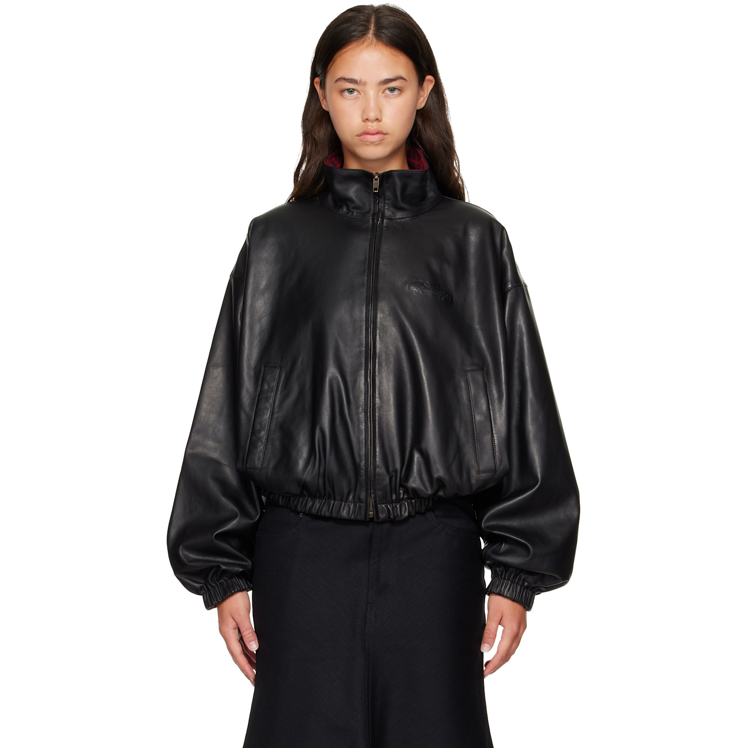 Balenciaga Black Tracksuit Reversible Lambskin Jacket