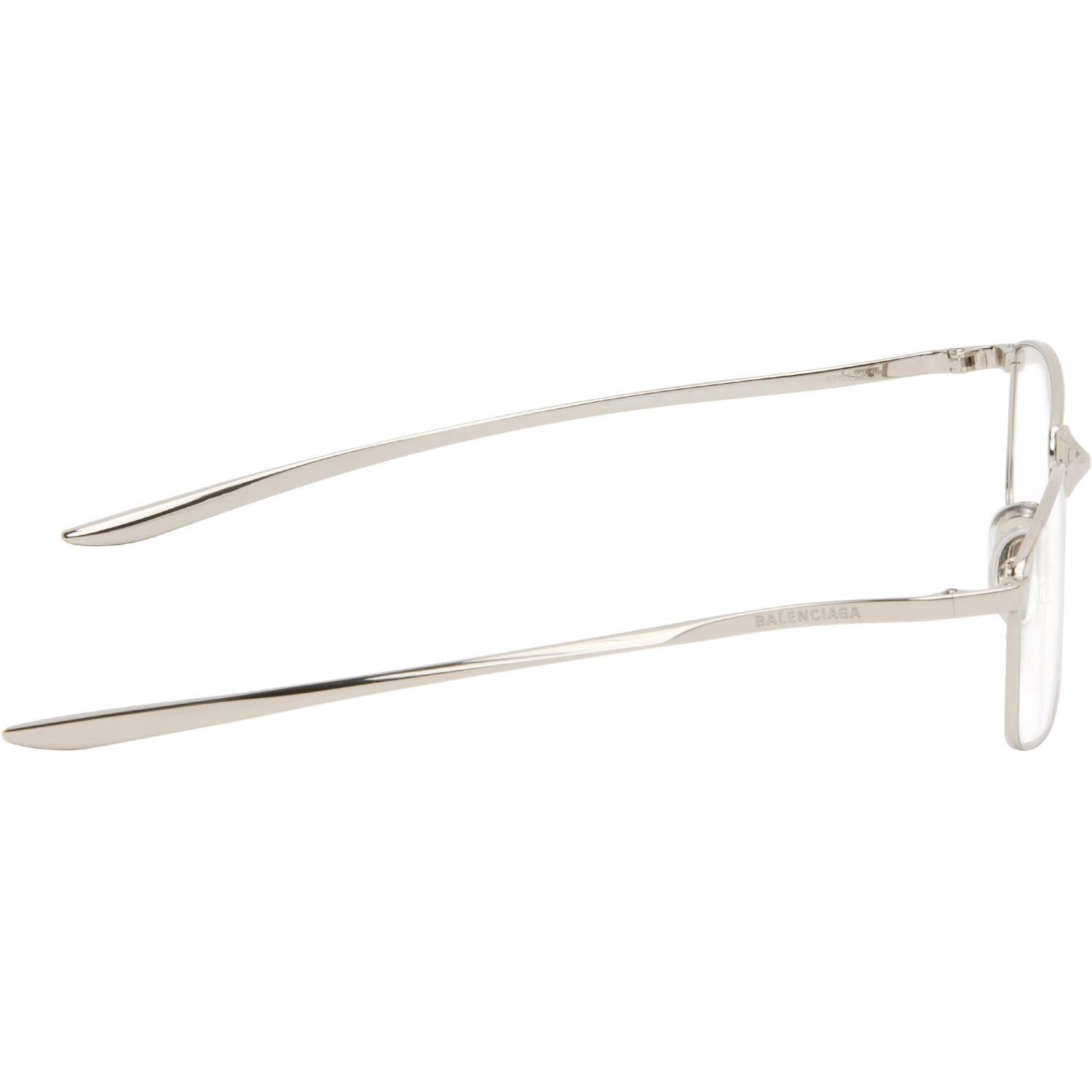  Balenciaga Silver Everyday Optical Frame Glasses 