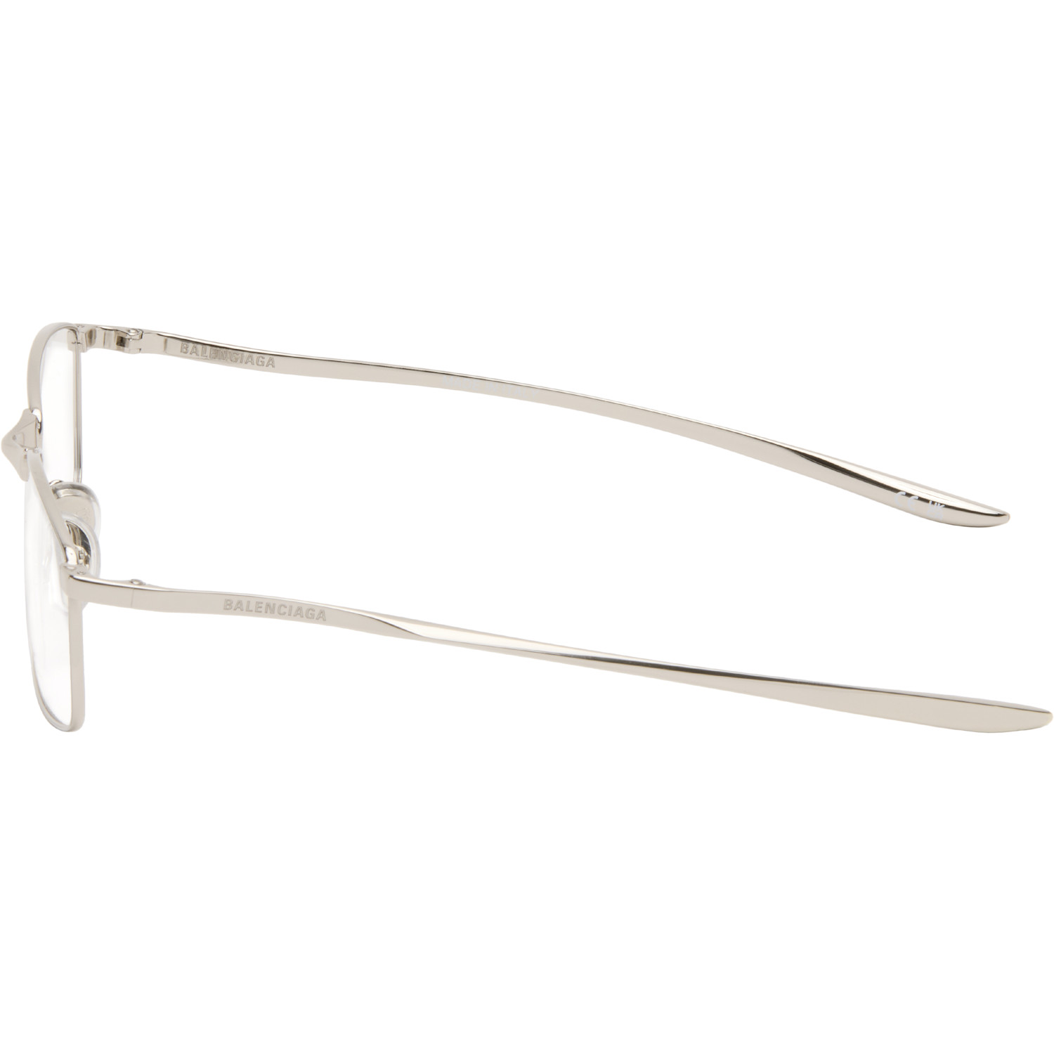  Balenciaga Silver Everyday Optical Frame Glasses 