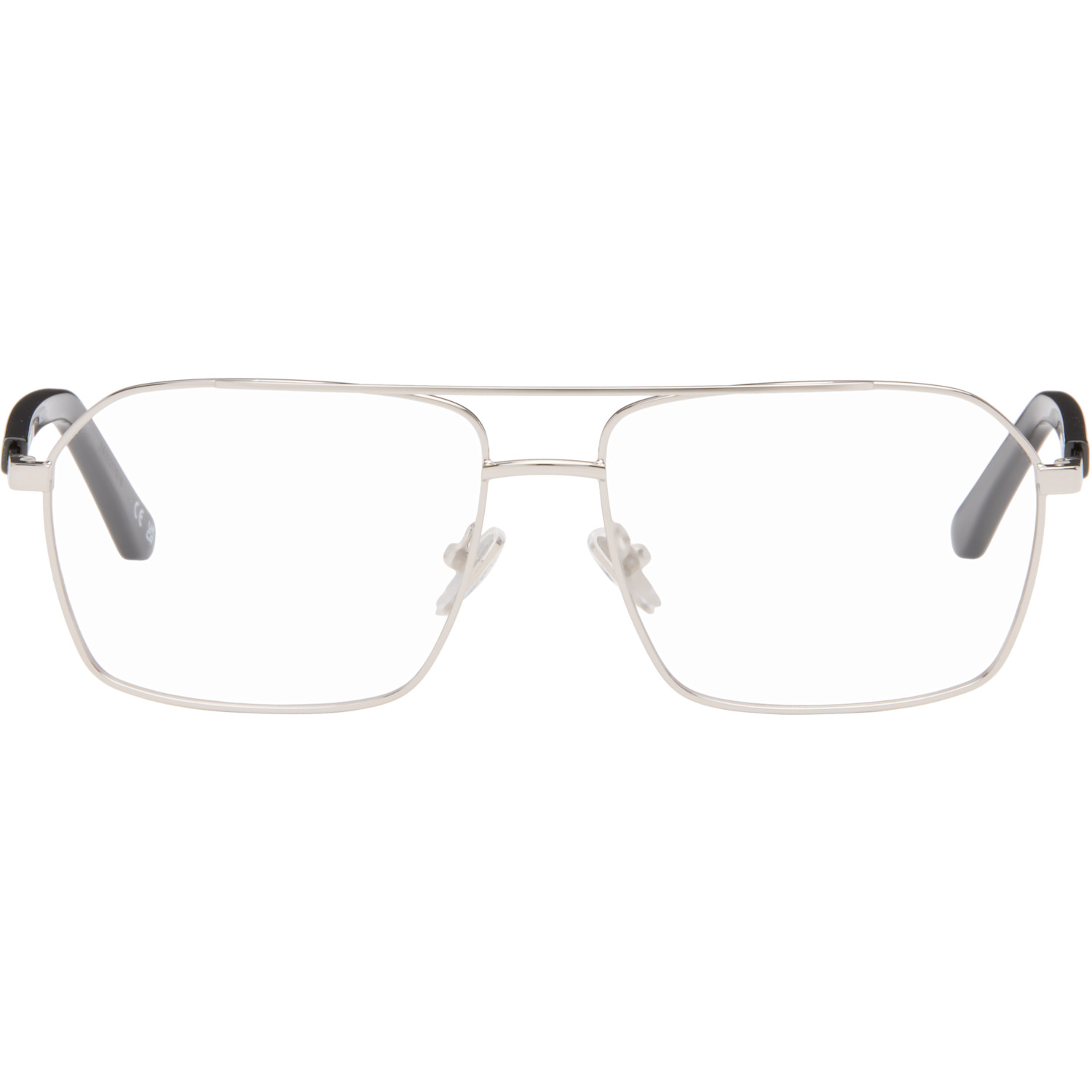 Balenciaga Silver Aviator Glasses