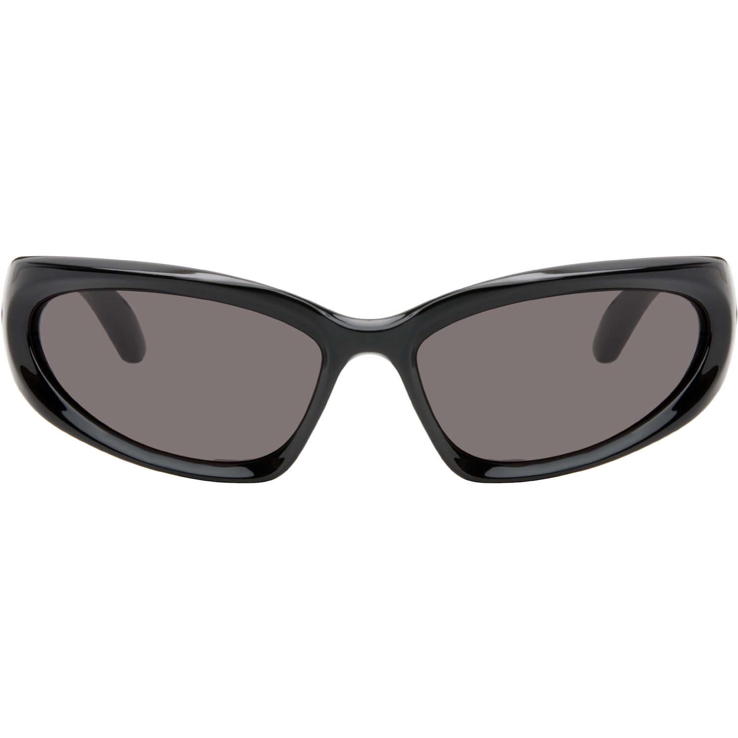 Balenciaga Black Swift Oval Sunglasses