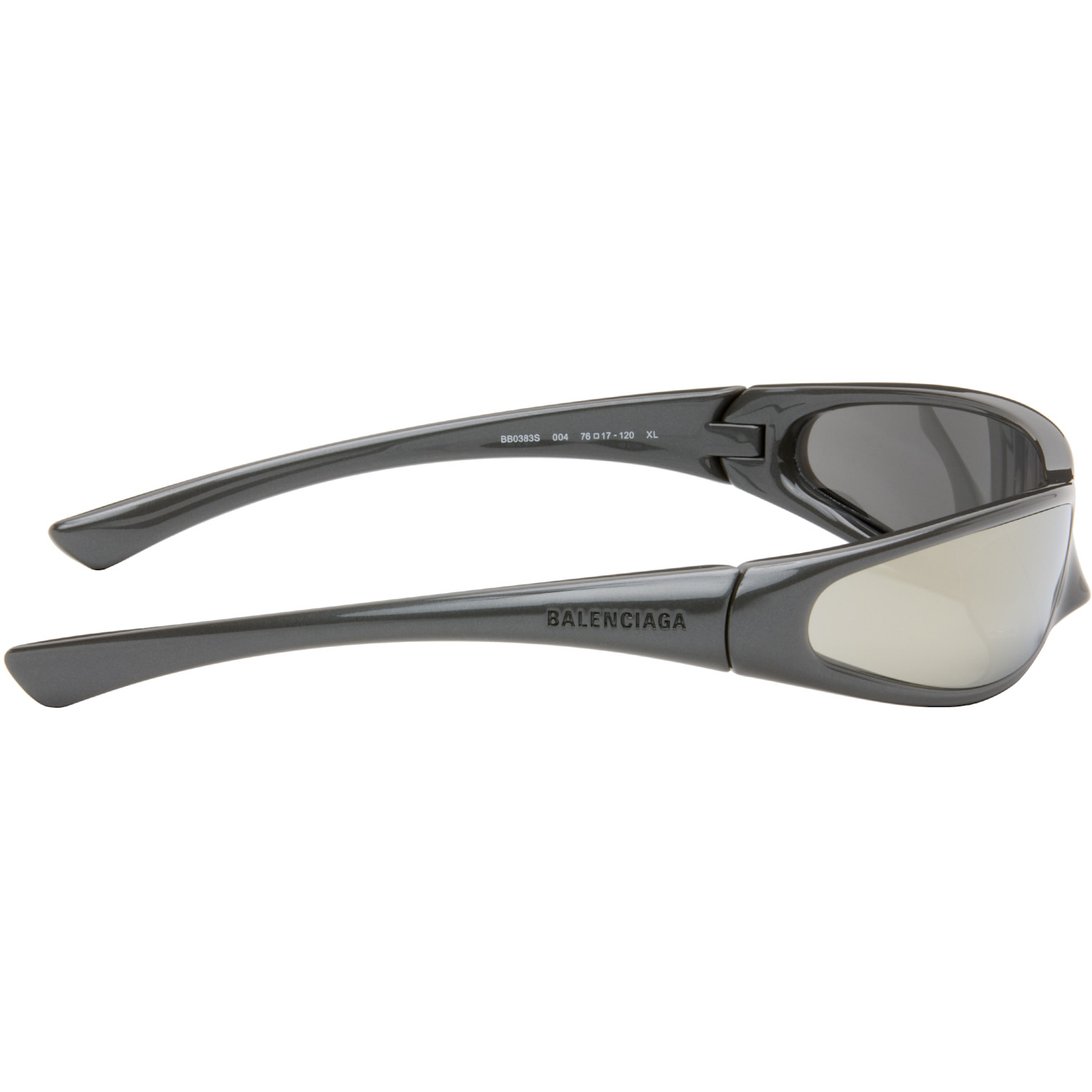  Balenciaga Gray Mirrored Sunglasses 