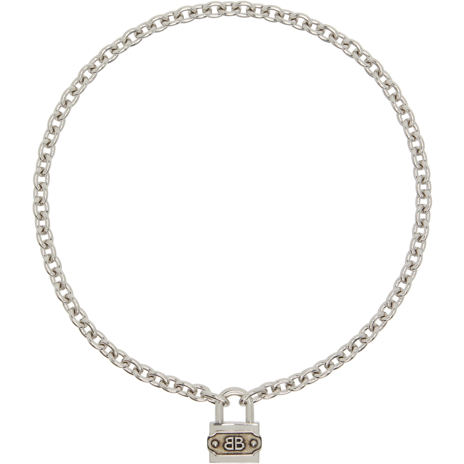 Balenciaga BB Padlock Necklace