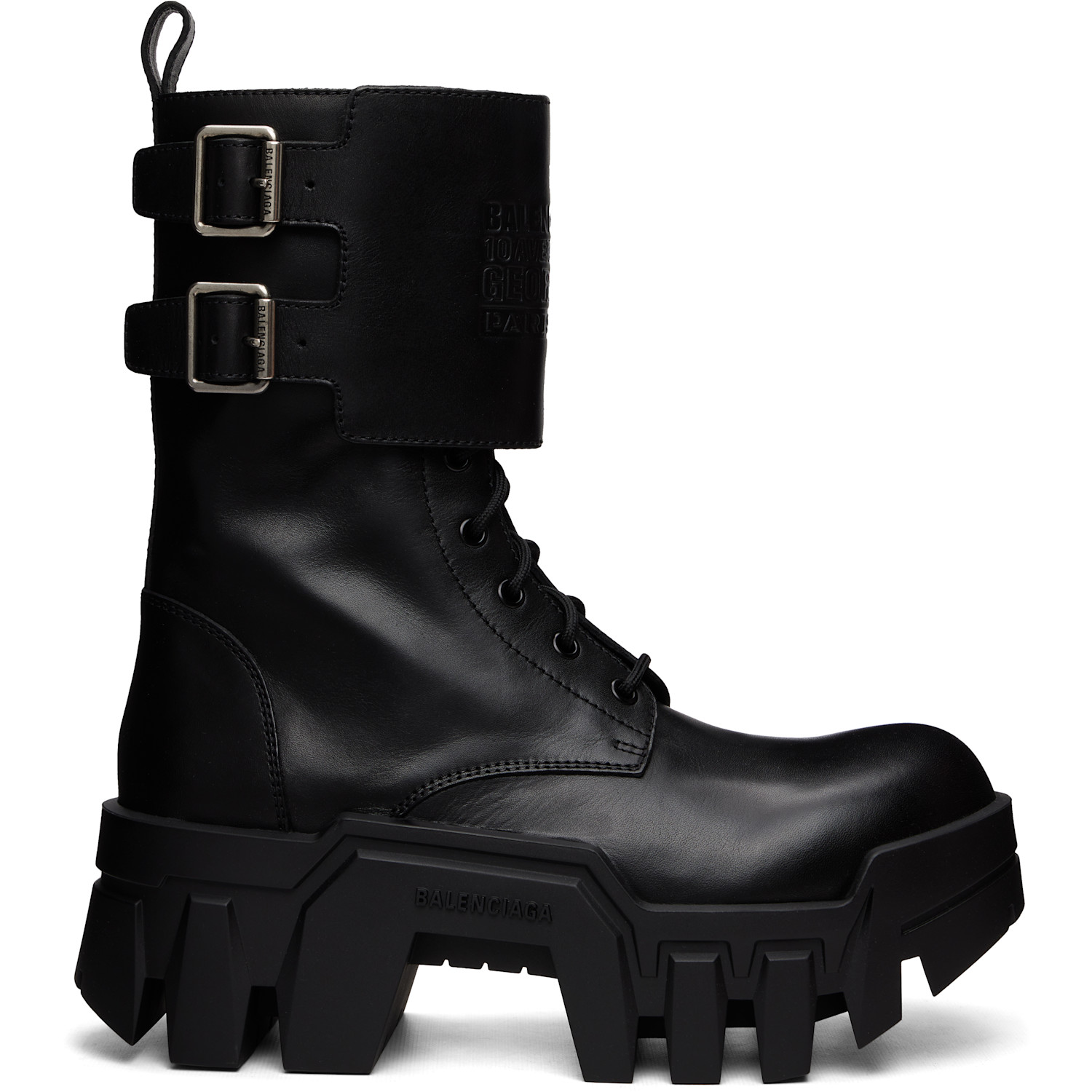 Balenciaga Black Bulldozer Combat Boots