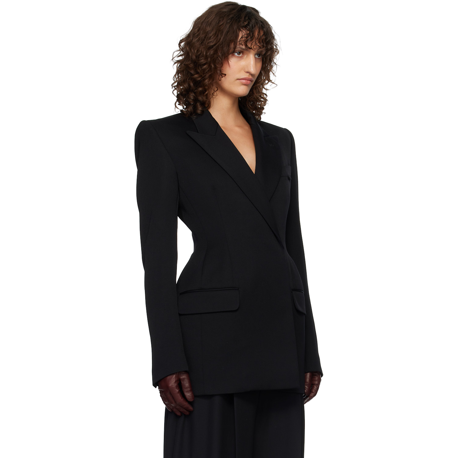  Mugler Black Hourglass Blazer 