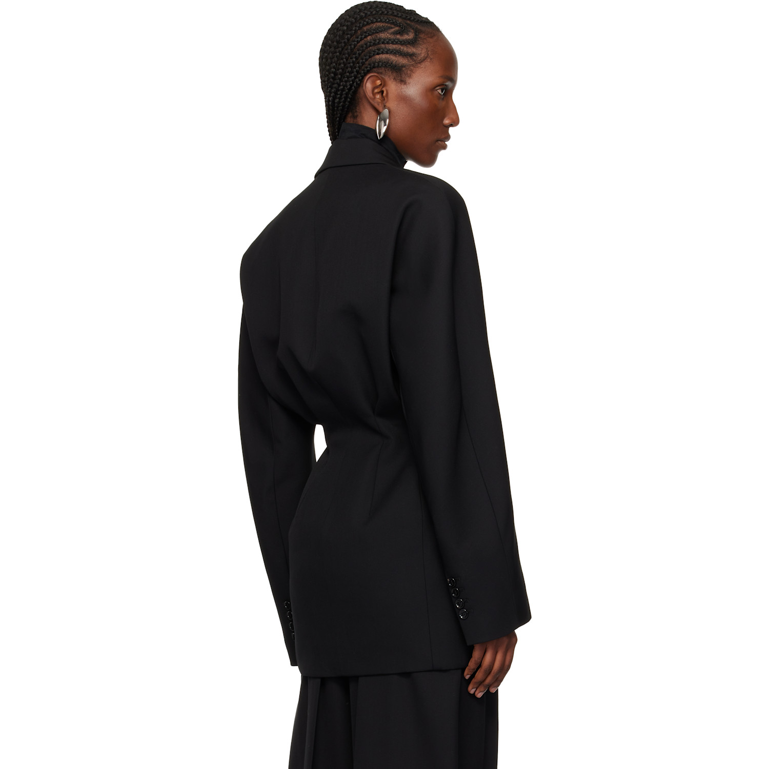  Mugler Black Cinched Blazer 