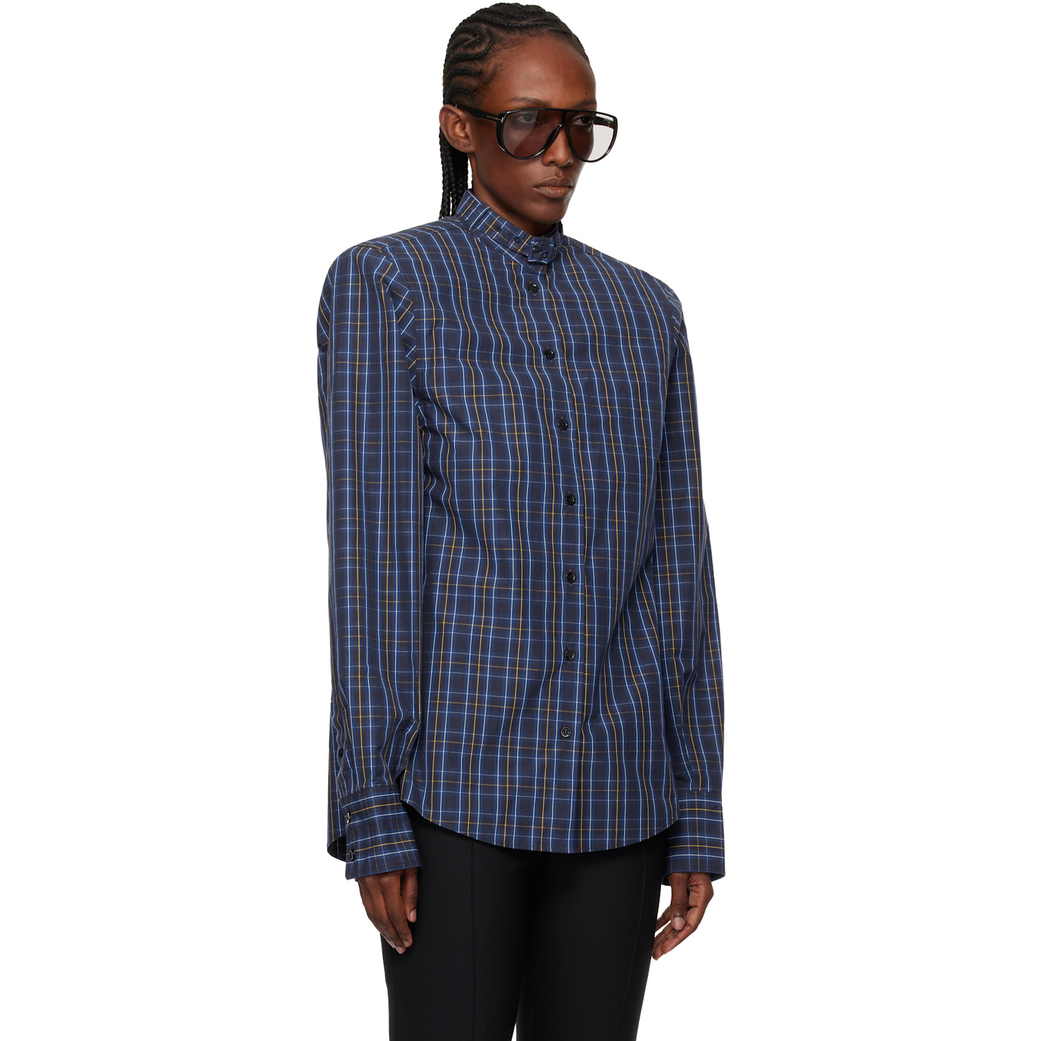  Mugler Blue Power Shirt 