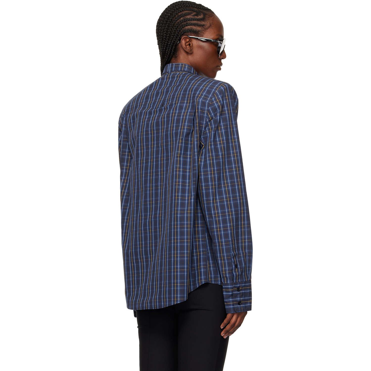  Mugler Blue Power Shirt 