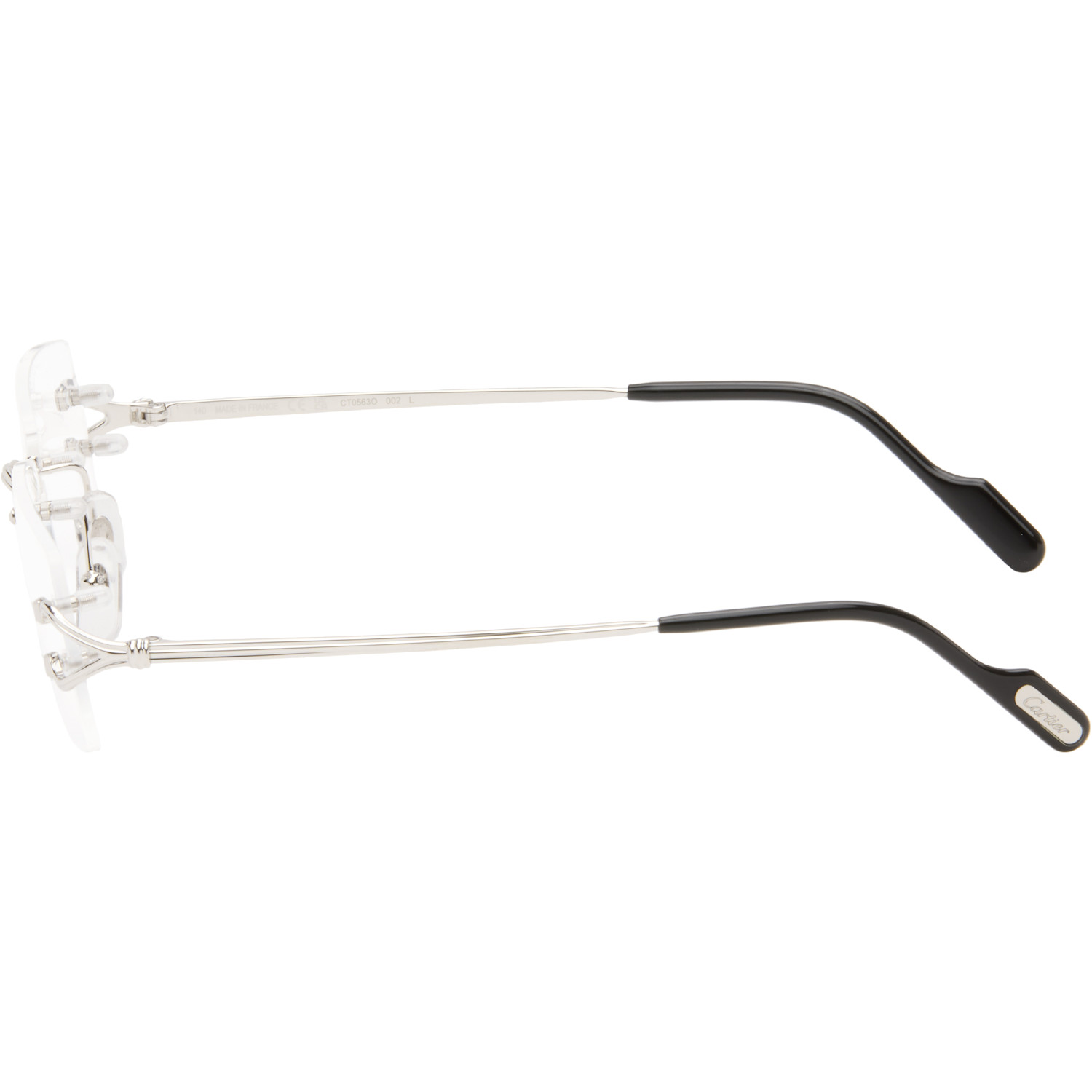  Cartier Silver 'signature C De Cartier' Glasses 
