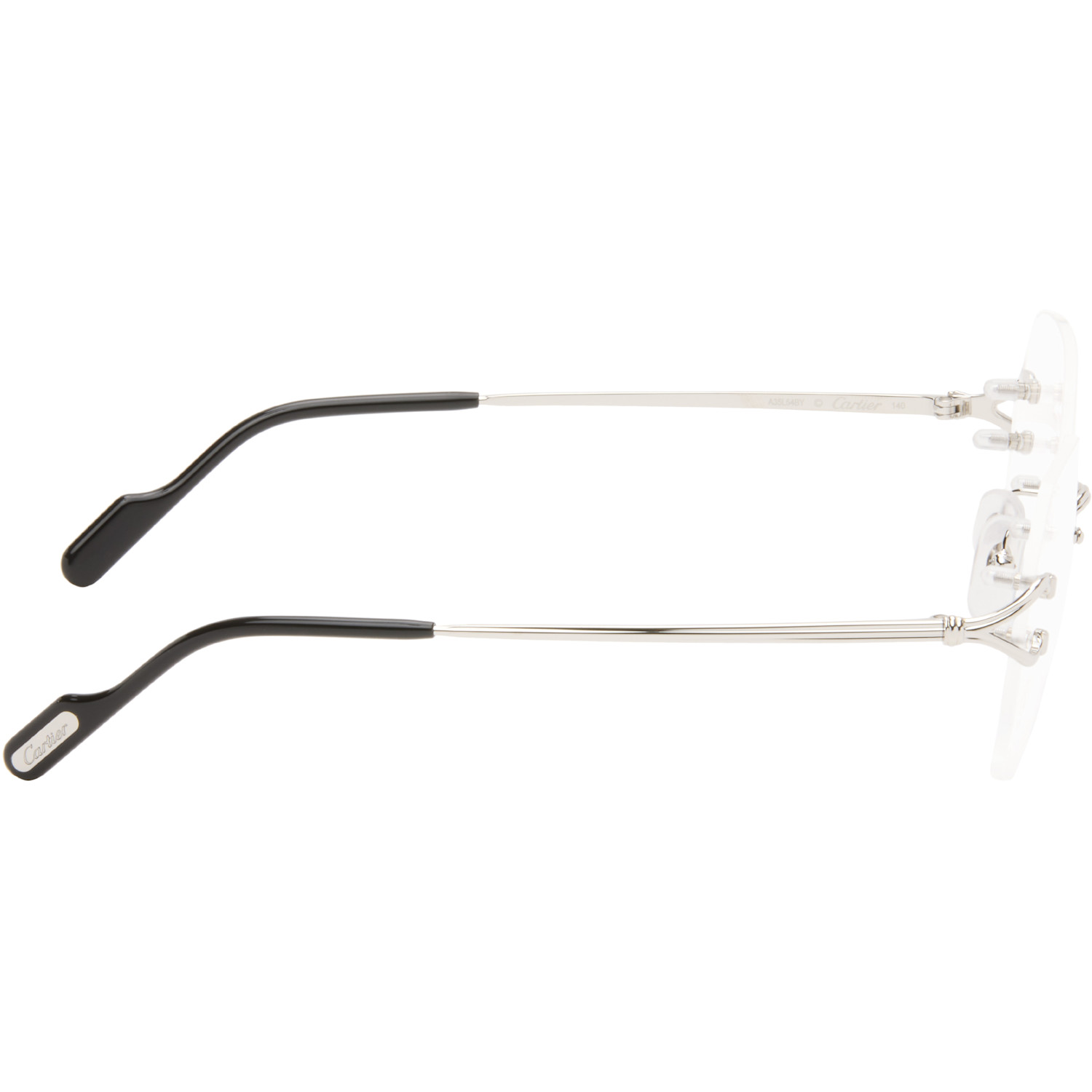  Cartier Silver 'signature C De Cartier' Glasses 