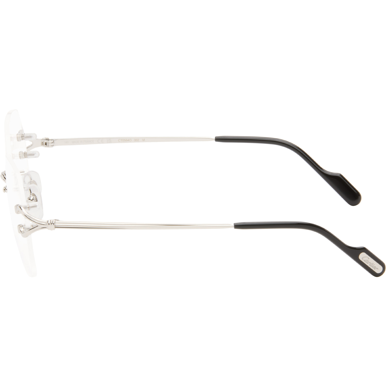  Cartier Silver 'signature C De Cartier' Glasses 