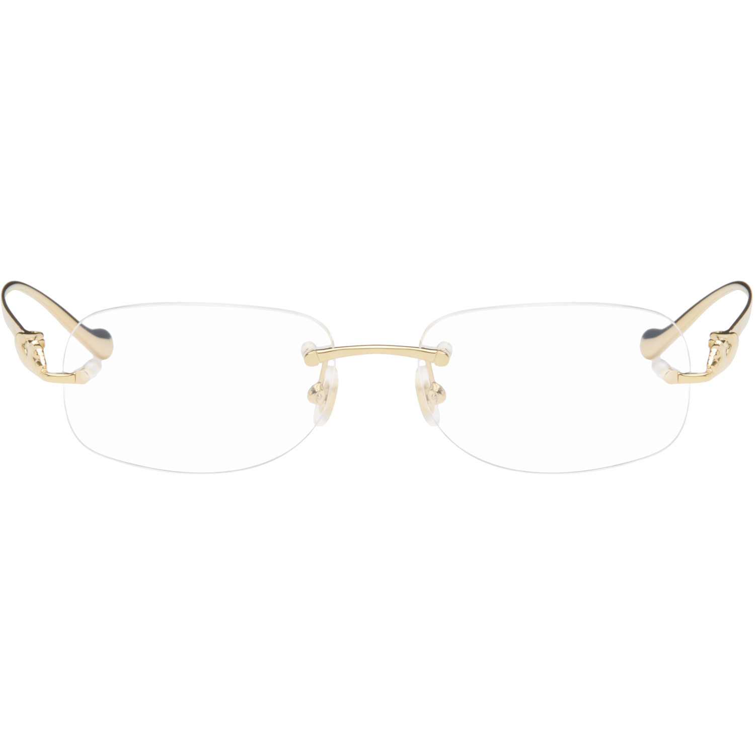 Cartier Gold Rimless Panther Glasses