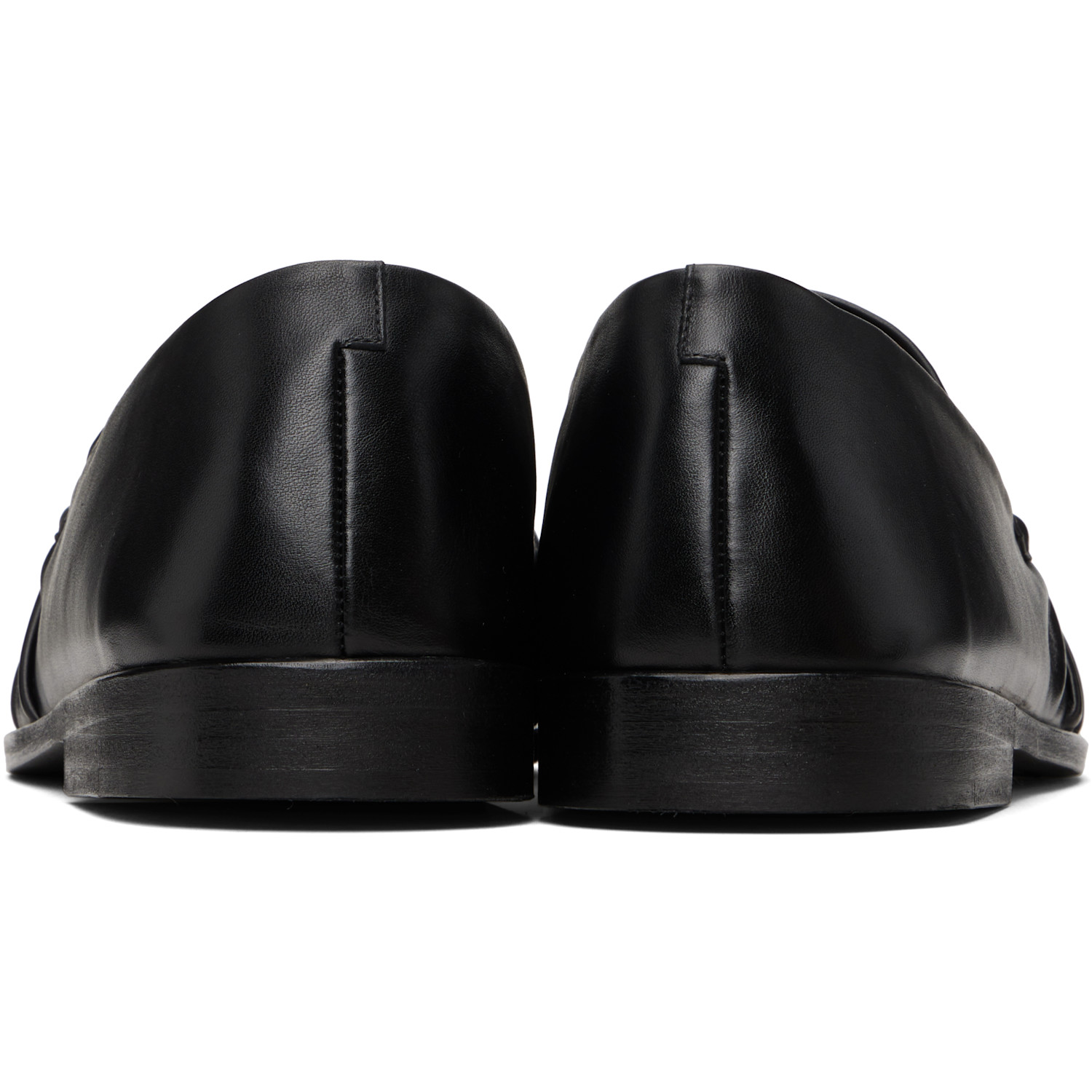  Marsèll Black Mocassino Leather Loafers 