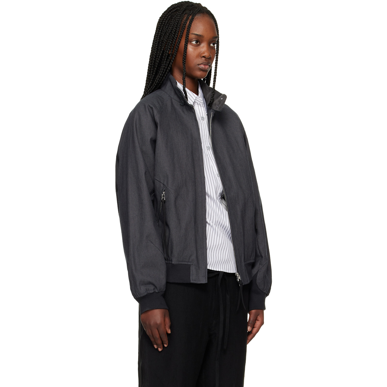  Post Archive Faction (paf) Gray Opening Bomber Jacket 