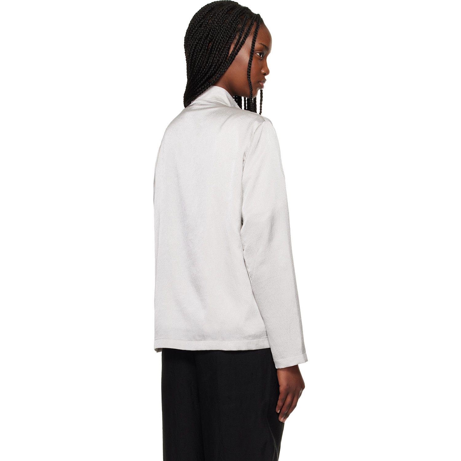  Post Archive Faction (paf) Silver Zip Track Jacket 