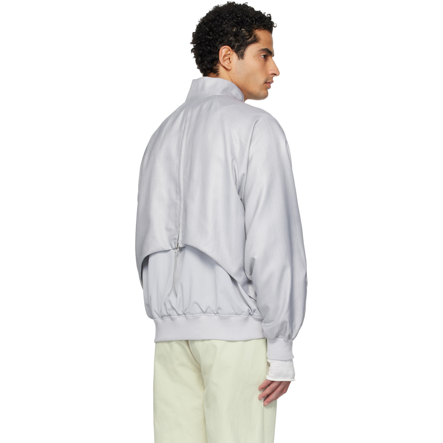  Post Archive Faction (paf) Gray Opening Bomber Jacket 
