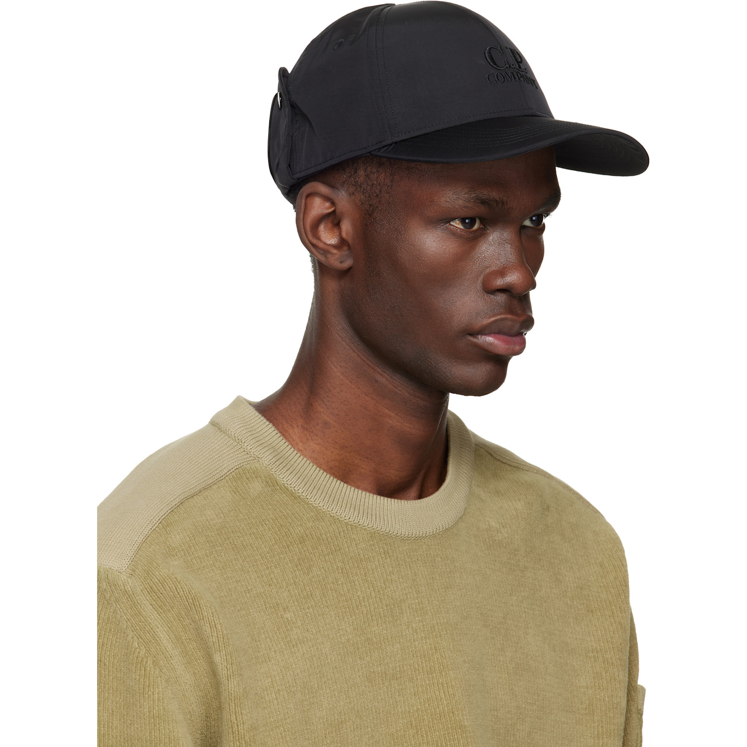  C.p. Company Black Chrome-r Goggle Cap 