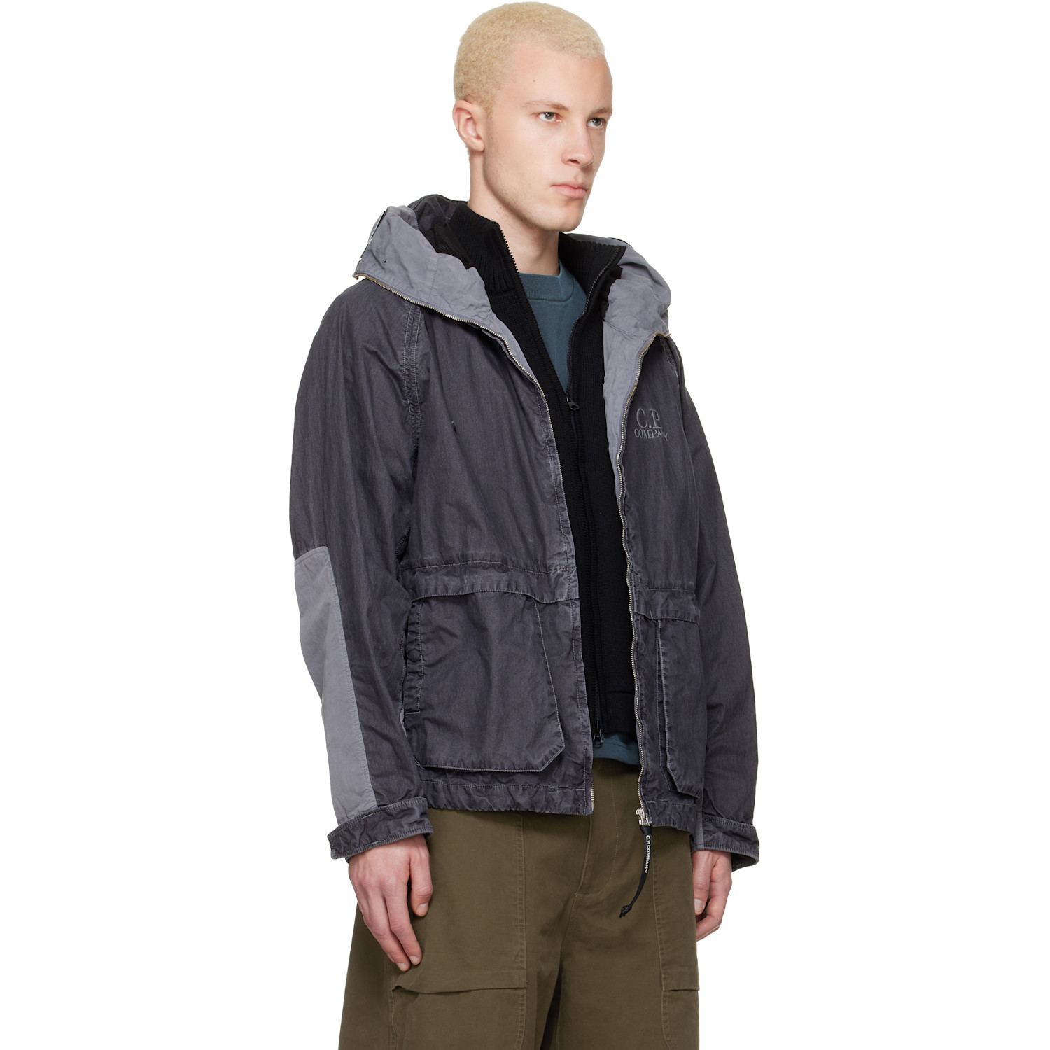  C.p. Company Gray 50 Fili Wax Explorer Jacket 