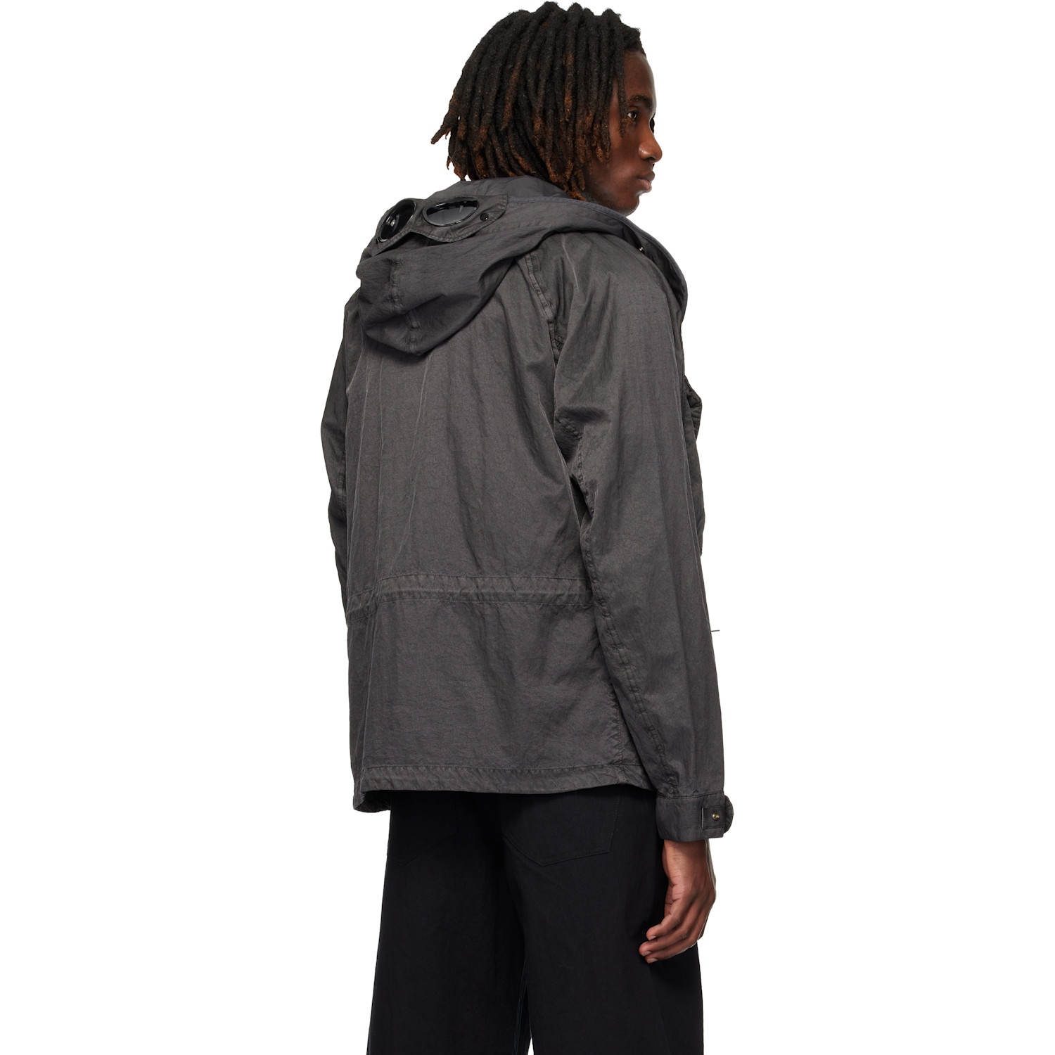  C.p. Company Gray Panama-r Mixed Goggle Jacket 