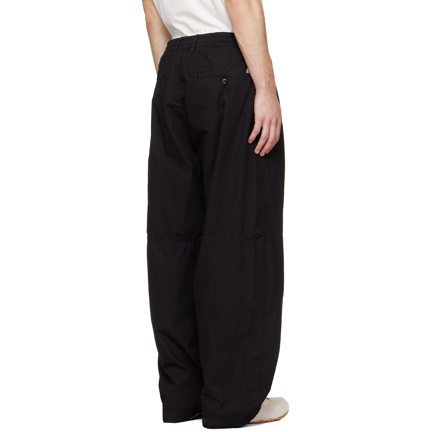  C.p. Company Black Micro-reps Boxy Leg Pocket Lens Pants 