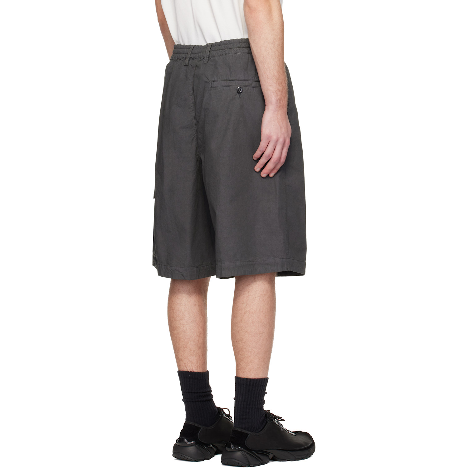  C.p. Company Gray Micro-reps Boxy Lens Shorts 