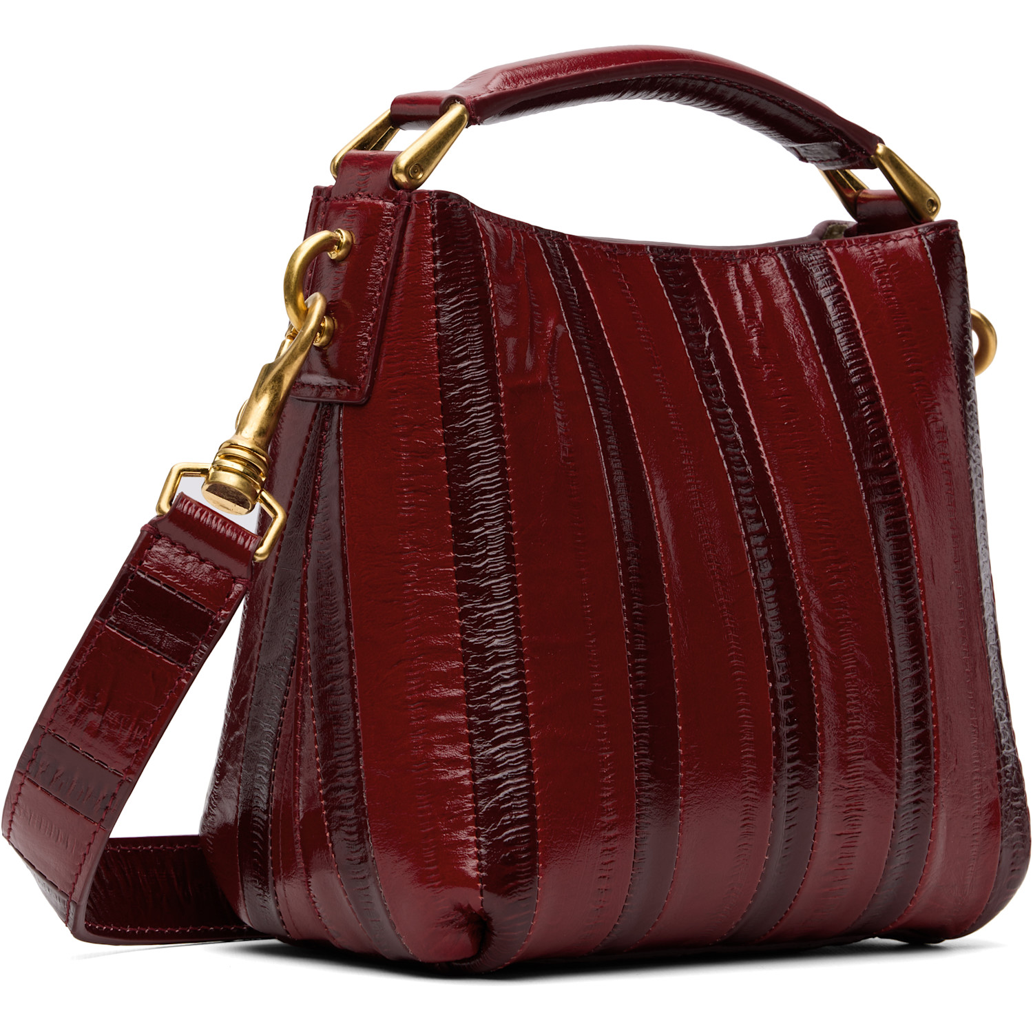  Dries Van Noten Red Small Leather Crossbody Bag 