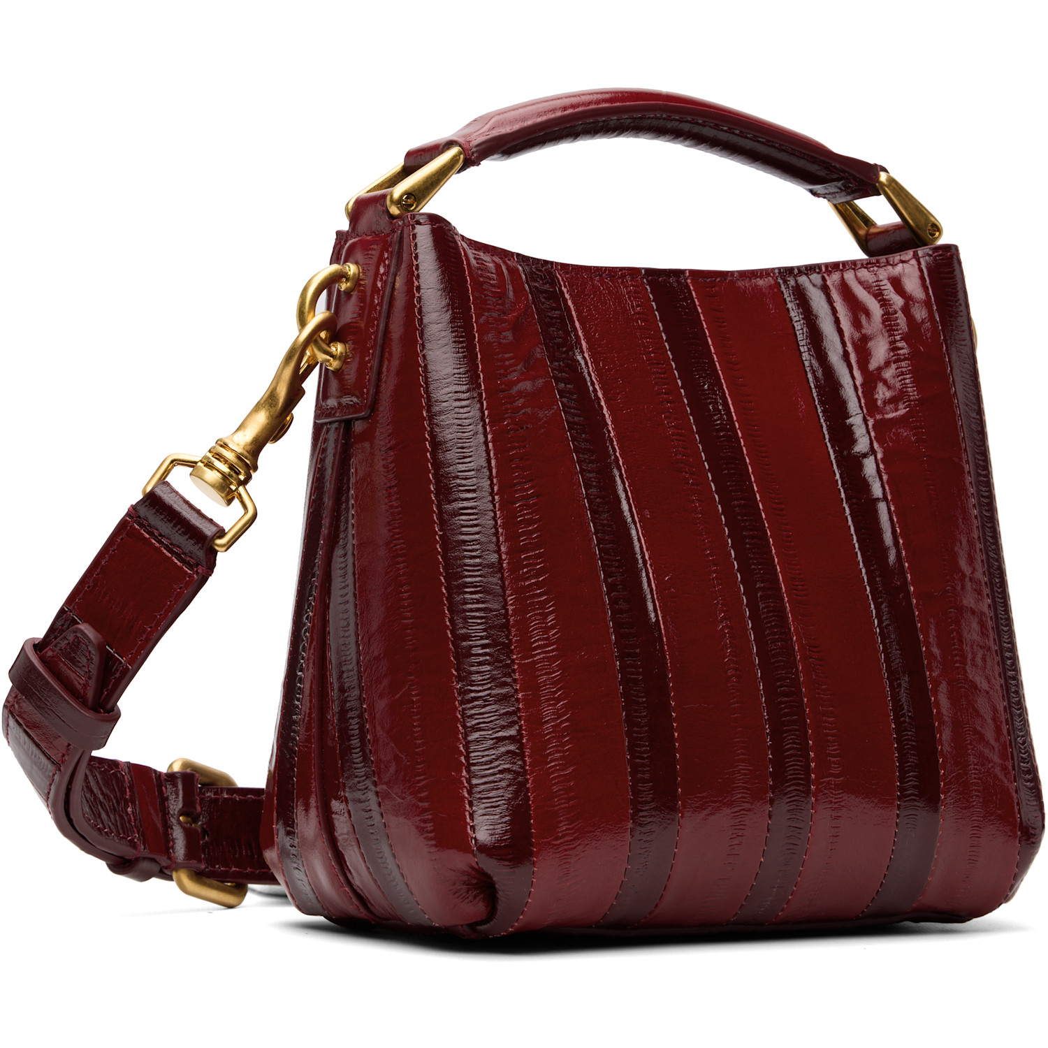  Dries Van Noten Red Small Leather Crossbody Bag 