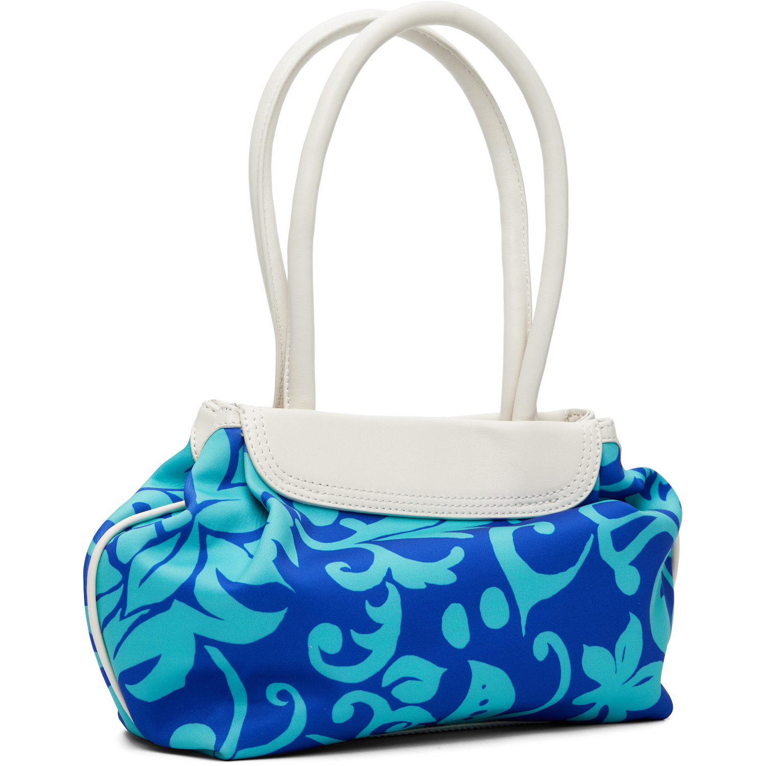  Dries Van Noten Blue & Off-white Scuba Small Bag 