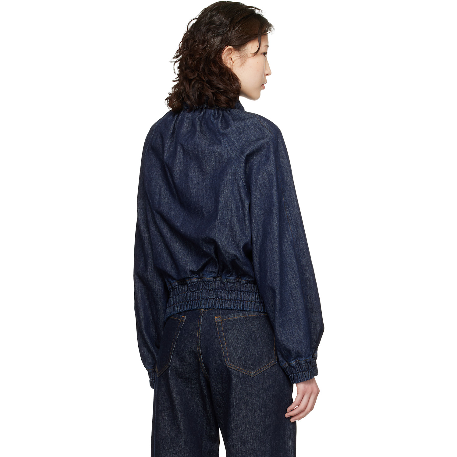  Dries Van Noten Blue Cocoon Denim Jacket 