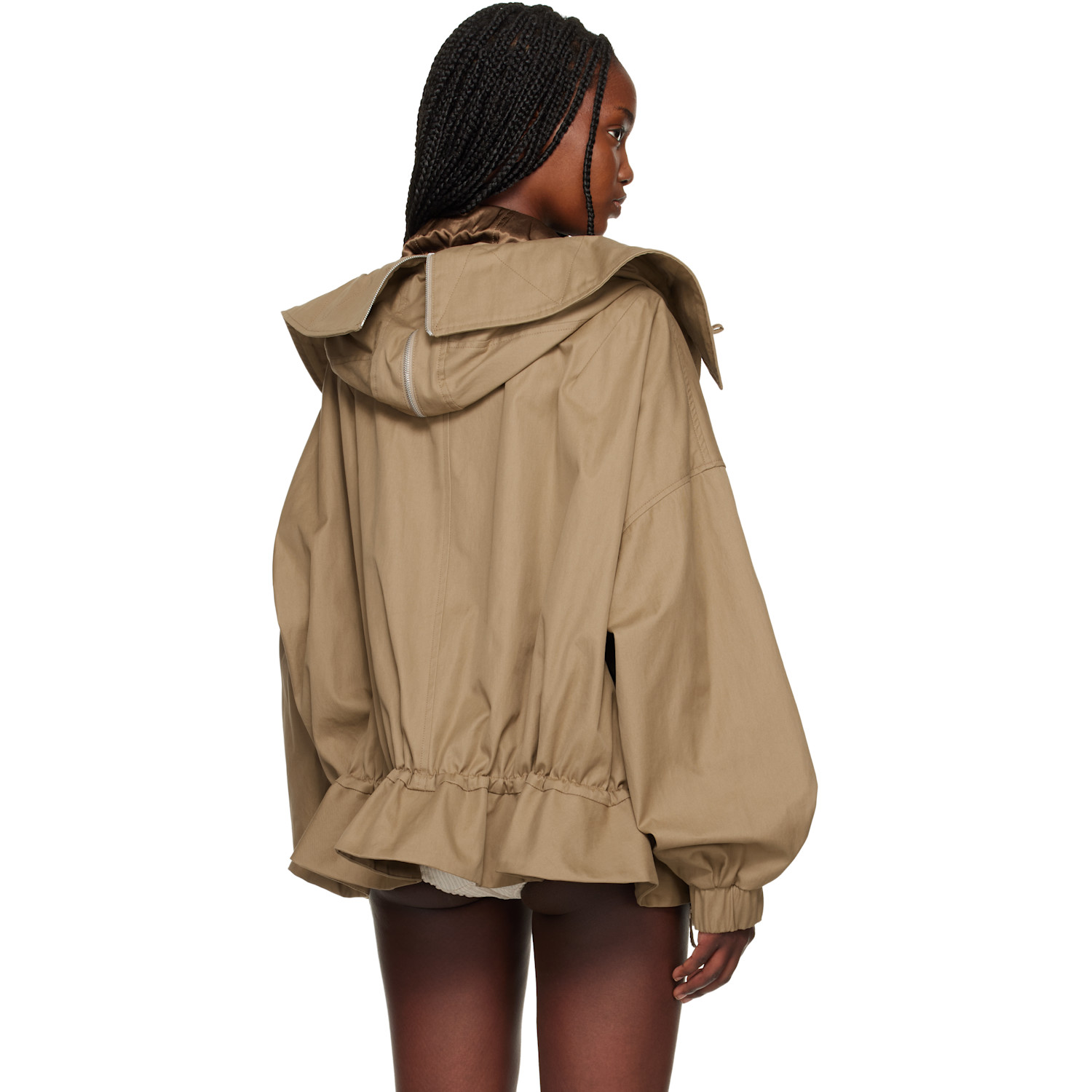  Dries Van Noten Beige Hooded Jacket 