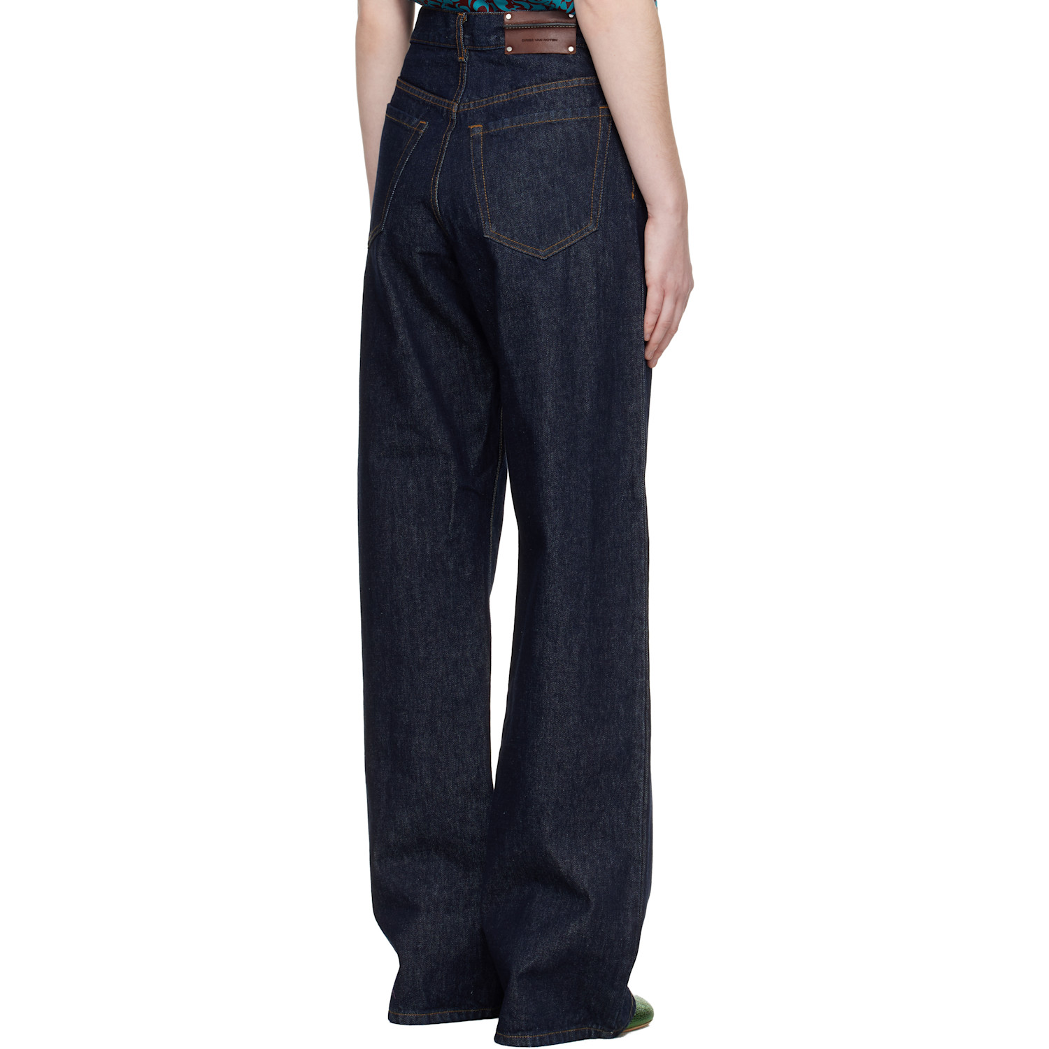  Dries Van Noten Navy Straight Leg Jeans 