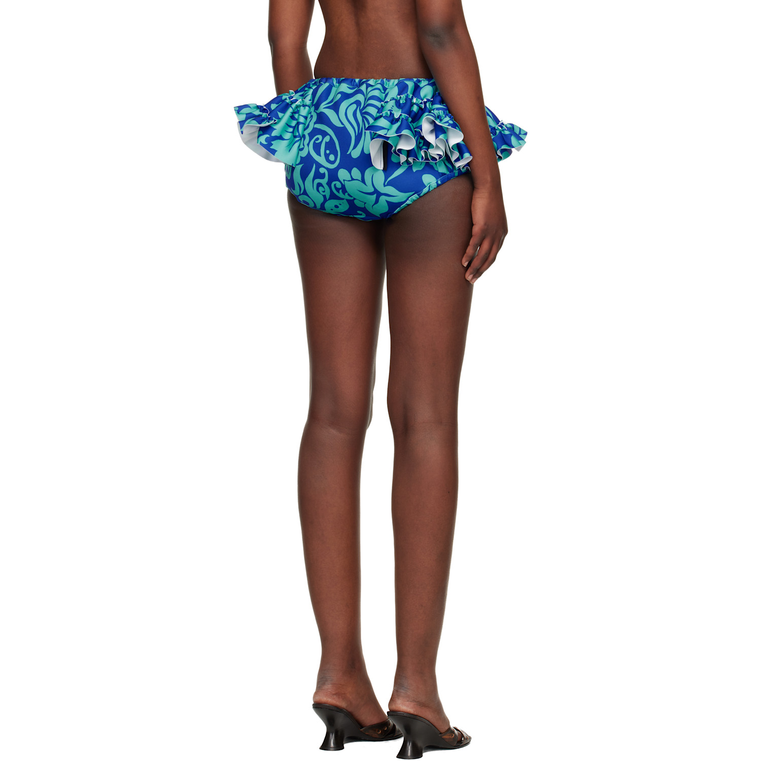  Dries Van Noten Blue Ruffled Briefs 