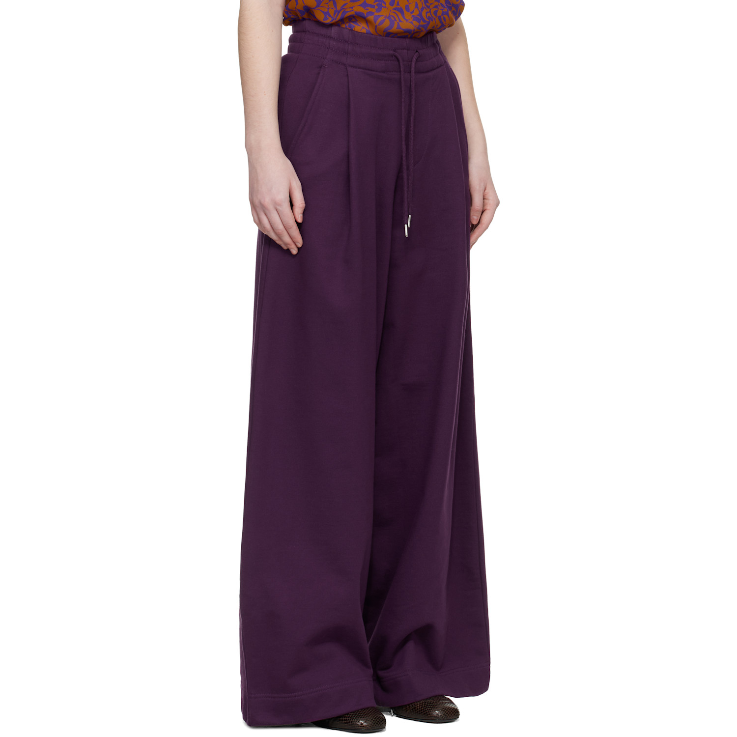  Dries Van Noten Purple Loose Sweatpants 