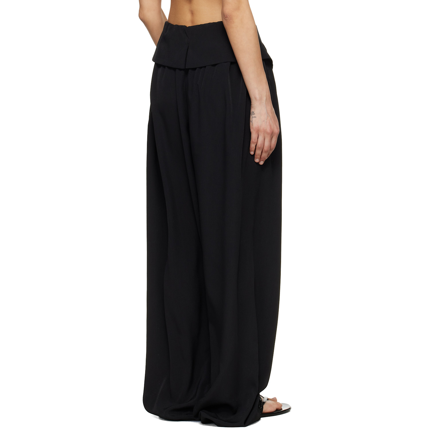  Dries Van Noten Black Draped Trousers 