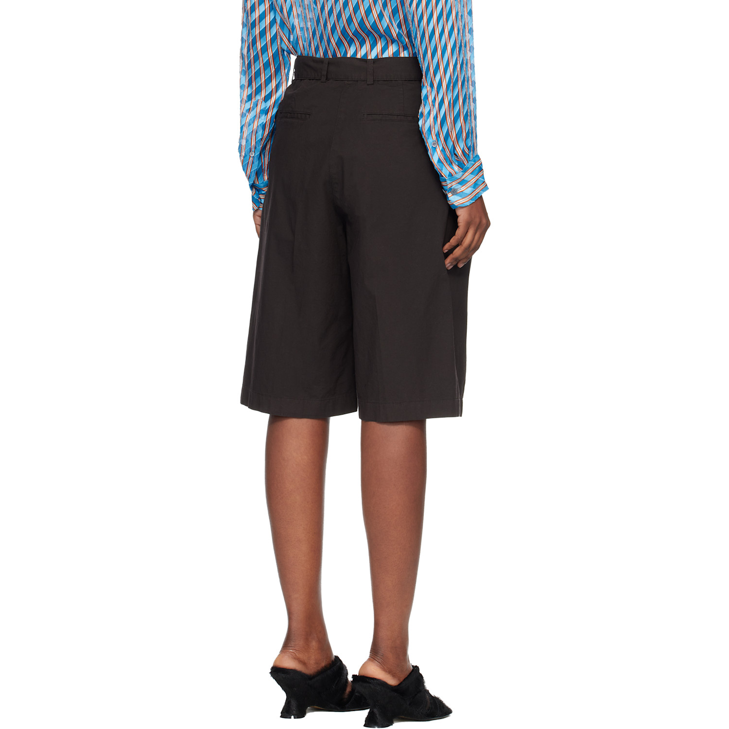  Dries Van Noten Brown Belted Shorts 