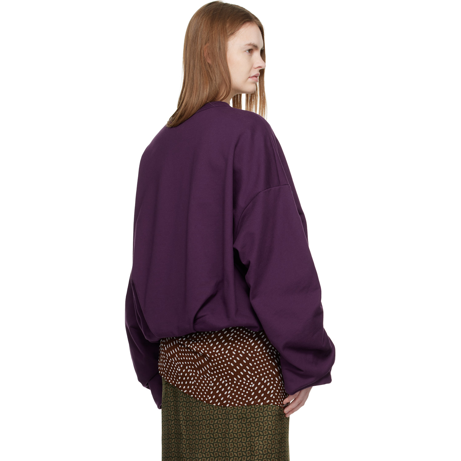  Dries Van Noten Purple Draped Sweatshirt 