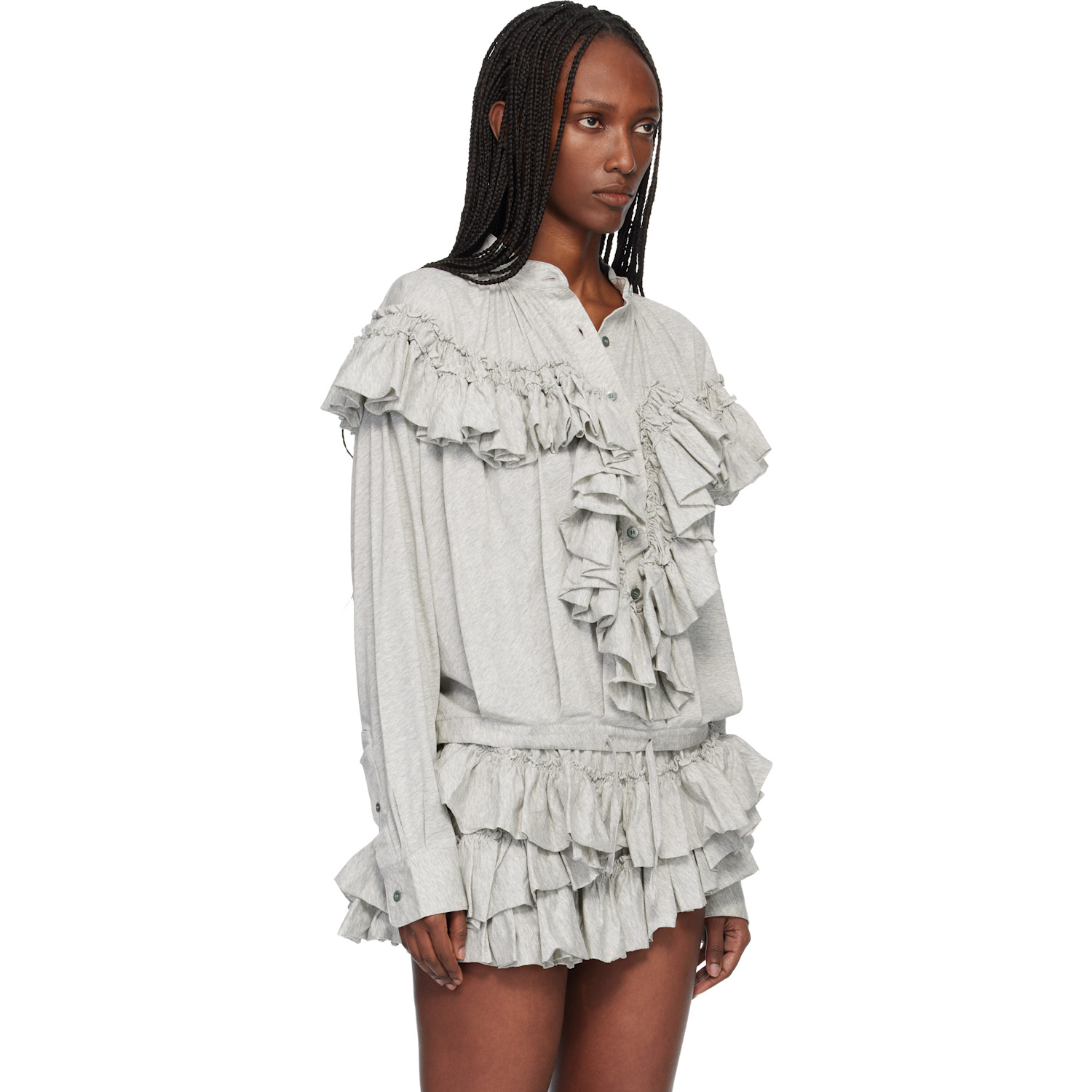  Dries Van Noten Gray Blouse 