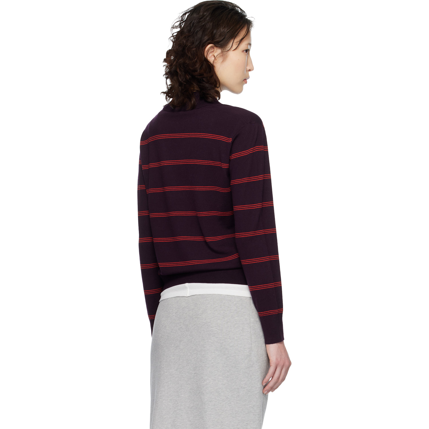  Dries Van Noten Purple Merino Wool Polo 