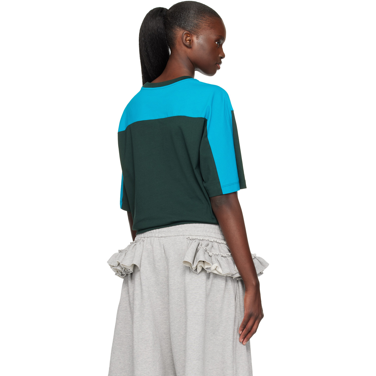  Dries Van Noten Green & Blue Loose Fit T-shirt 