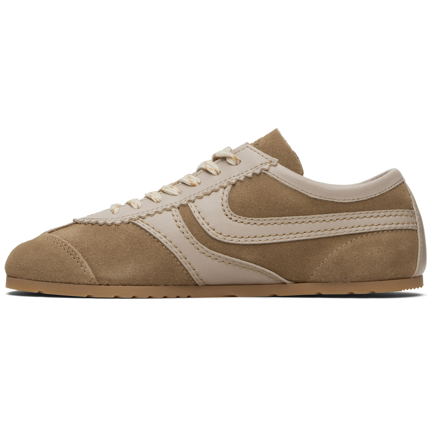  Dries Van Noten Beige Suede Sneakers 